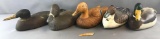 Group of 5 hand carved/hand painted duck decoys and decor