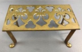 Vintage Brass Fireplace Warming Stand