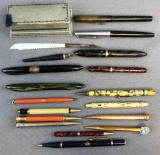 Group of Antique and Vintage Fountain Pens + more