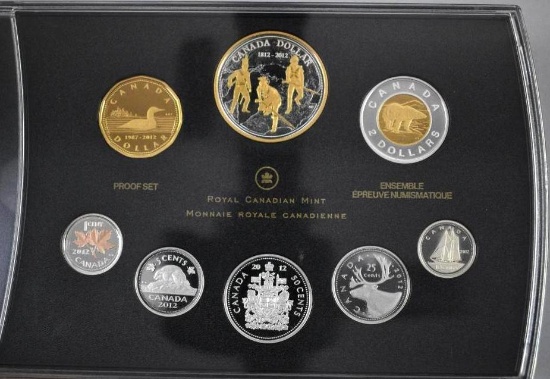 Sold Item2012 Canada Fine Silver PROOF SET 200th ANNIVERSARY WAR OF 1812.