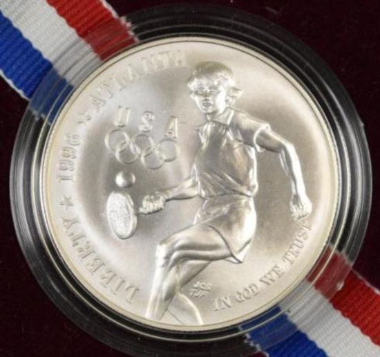 1996 D Olympic Commemorative Silver Dollar BU.