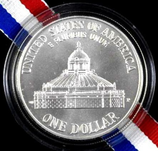 2000 P Library of Congress Commemorative Silver Dollar BU.