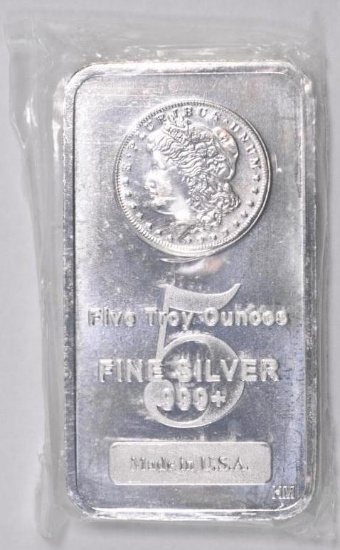 Highland Mint 5oz. .999 Fine Silver Morgan Ingot / Bar.