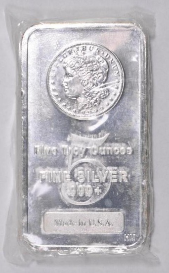 Highland Mint 5oz. .999 Fine Silver Morgan Ingot / Bar.