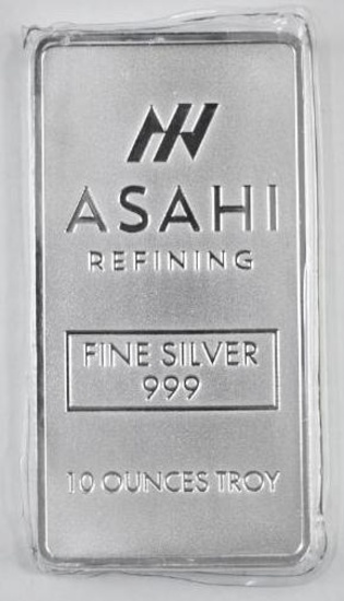 Asahi Refining 10oz. .999 Fine Silver Ingot / Bar.