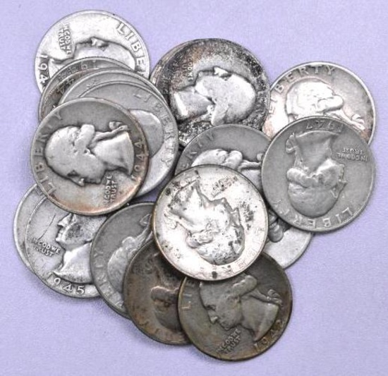 Group of (20) Washington Silver Quarter