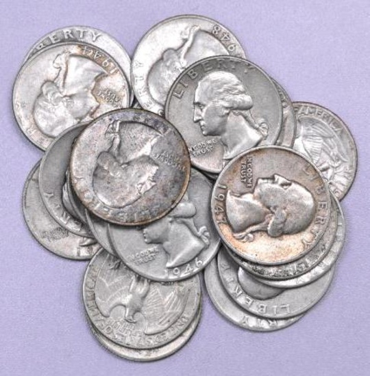 Group of (20) Washington Silver Quarter