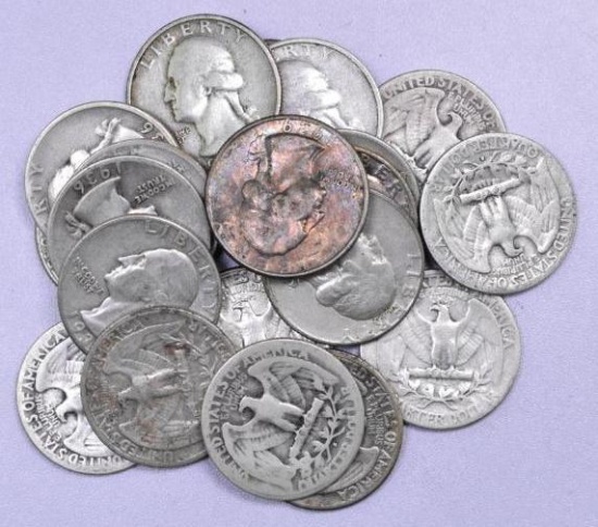Group of (20) Washington Silver Quarter