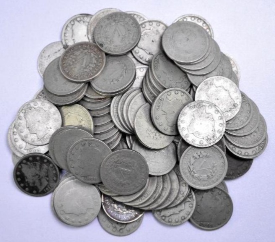 Group of (100) Liberty Nickels.