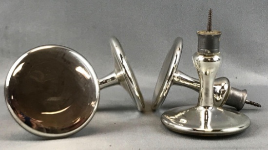 Group of 4 : Vintage Mercury Glass Tiebacks
