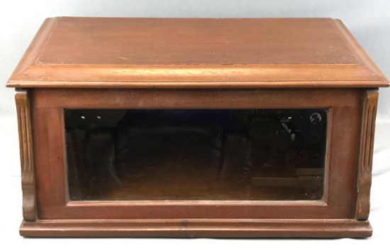 Antique Wooden Glass Front Countertop Display Case