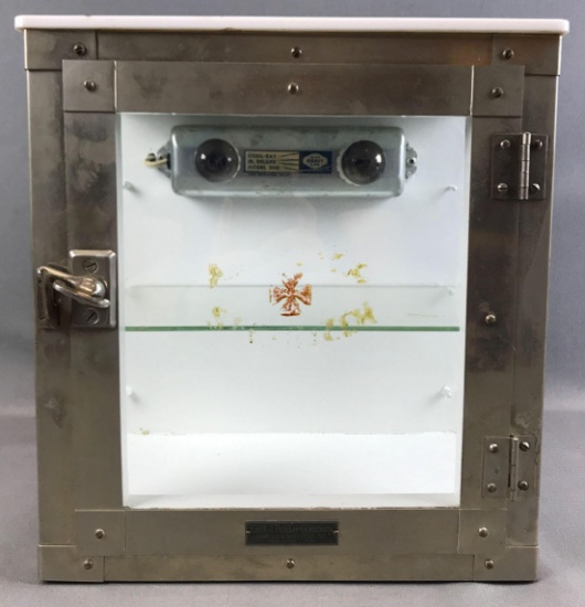Vintage "Steril- Ray Jr Deluxe Model 200 " Metal and Glass Sterilizer