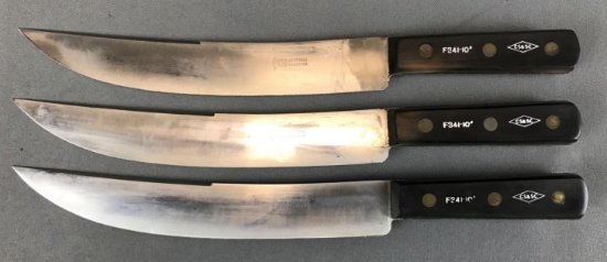 Set of 3 : Vintage French-made Sabatier Kitchen Knives w/ Original Box
