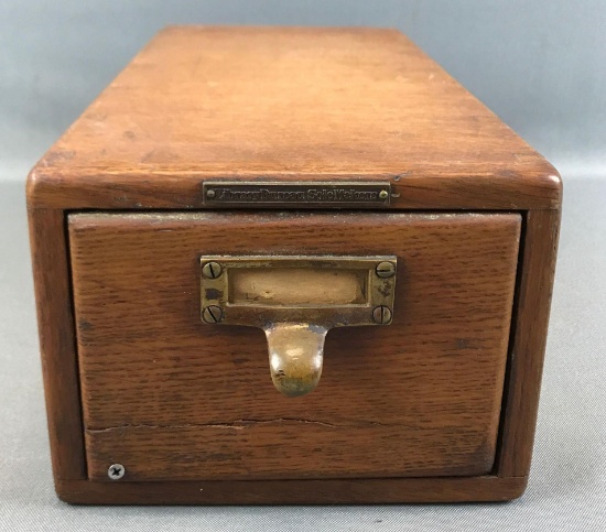 Vintage Card Catalog File : "Library Bureau Sole Makers"