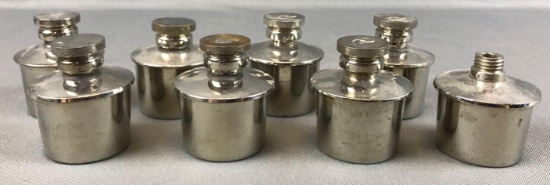 Group of 6 : Small Vintage Metal Bottles