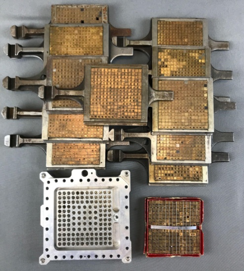 Group of Antique (1905) Printing Press Fonts
