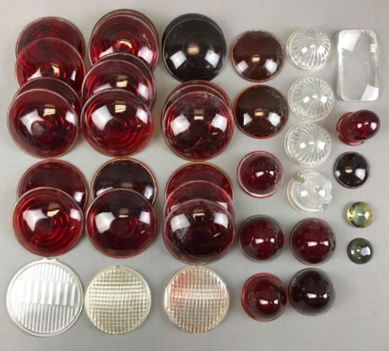 Group of Vintage Glass Light Covers and Reflectors