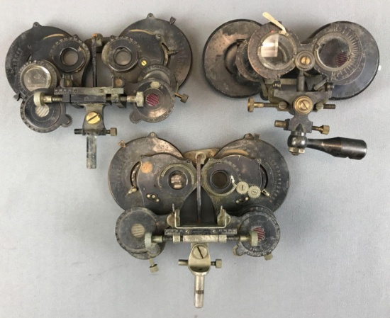 Group of 3 : Vintage/Antique Optometry Equipment - Phoropters