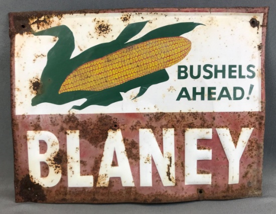 Vintage "Blaney" Corn Sign - Bushels Ahead!