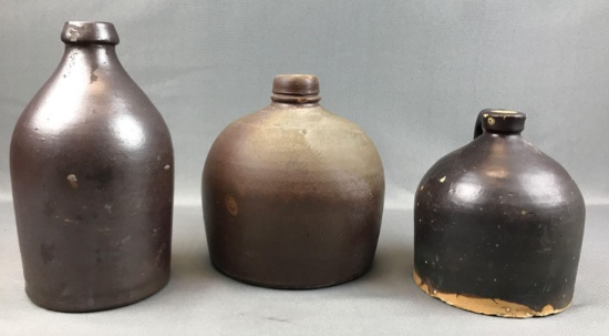 Group of 3 : Antique Stoneware Jugs