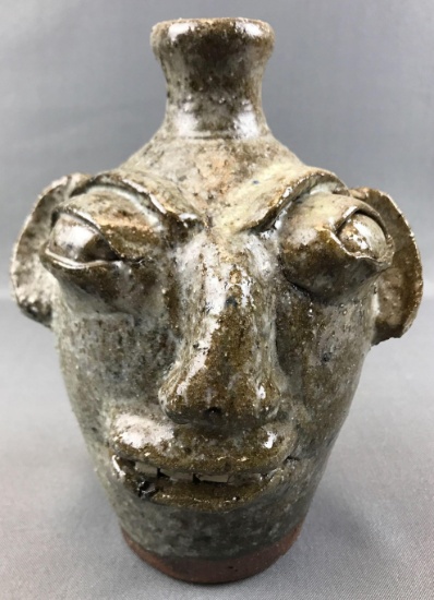 BB Craig : Artist Signed Pottery Face Jug