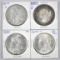 Group of (4) Morgan Silver Dollars.