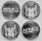 Group of (4) APMEX 1/2oz. .999 Fine Silver Rounds.