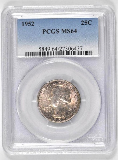 1952 P Washington Silver Quarter (PCGS) MS64.