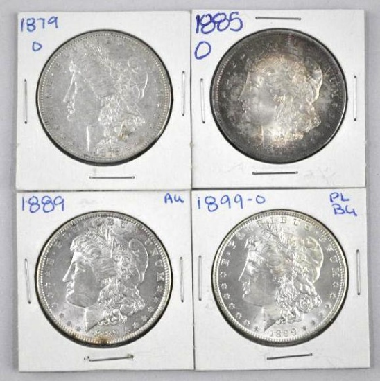 Group of (4) Morgan Silver Dollars.