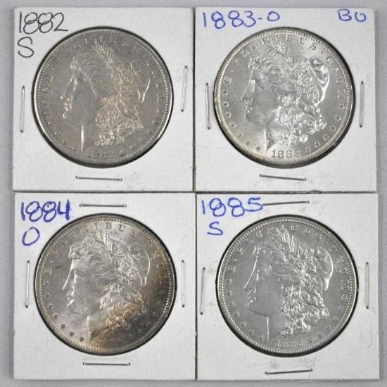 Group of (4) Morgan Silver Dollars.