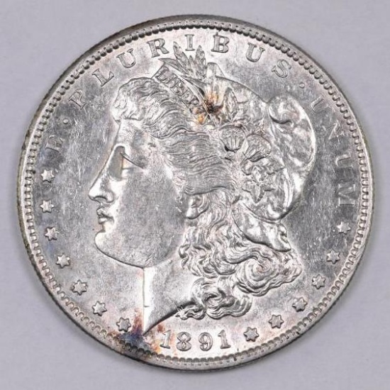 1891 S Morgan Silver Dollar.