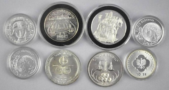 Group of (8) Silver Rounds.