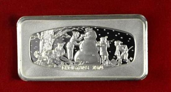 Group of (5) Franklin Mint Silver Ingots.