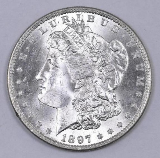 1897 S Morgan Silver Dollar.