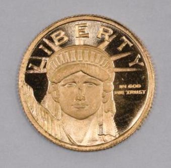 Money Metals Exchange 1/10thoz. .9999 Fine Gold Round.