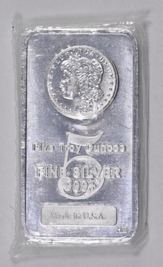 Highland Mint 5oz. .999 Fine Silver Morgan Ingot / Bar.