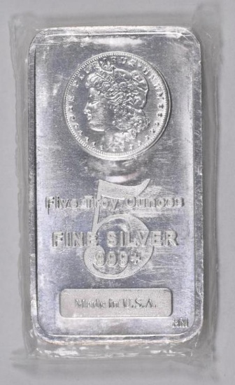 Highland Mint 5oz. .999 Fine Silver Morgan Ingot / Bar.