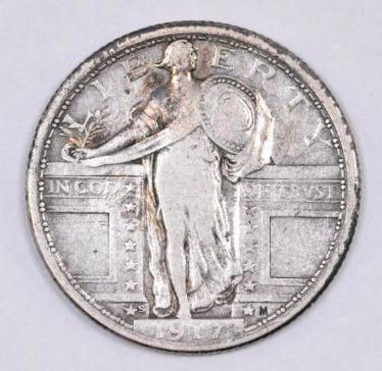 1917 S Ty.1 Standing Liberty Silver Quarter.