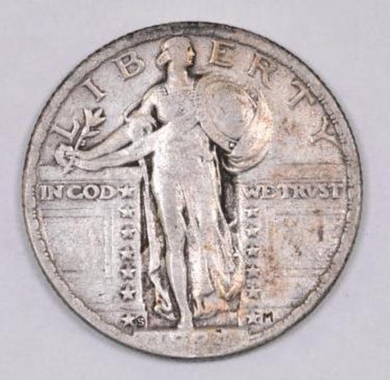 1924 S Standing Liberty Silver Quarter.