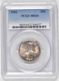 1952 P Washington Silver Quarter (PCGS) MS64.