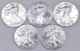 Group of (5) 2018 American Silver Eagle 1oz.