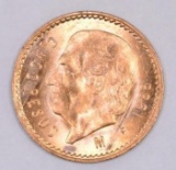 1955 Mexico 5 Pesos Gold.