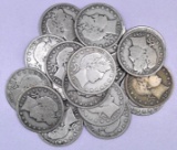 Group of (20) Barber Silver Half Dollars.
