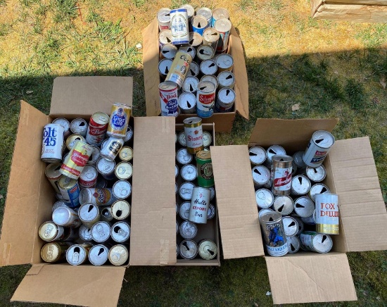 Aprx 200 vintage beer cans.