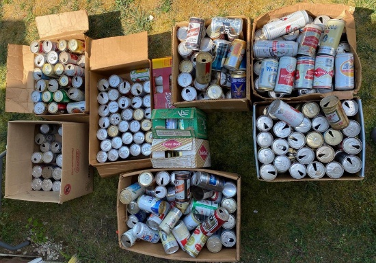 200+ vintage beer cans