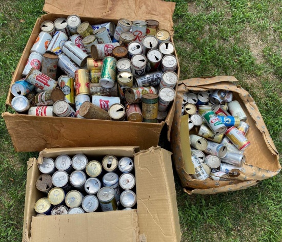 200+ vintage beer cans all areas