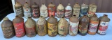 Group of 20 cone top beer cans