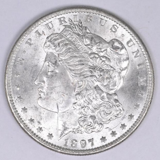 1897 S Morgan Silver Dollar.