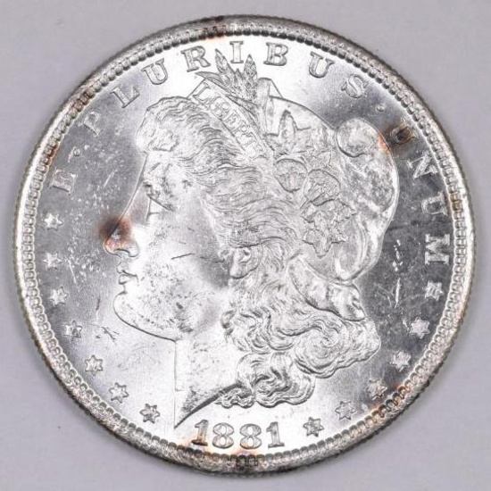 1881 S Morgan Silver Dollar.