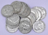 Group of (20) Franklin Silver Half Dollars.